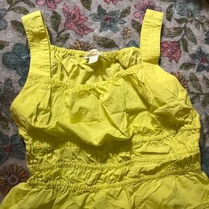 Anthropologie Maeve Yellow Gathered Top